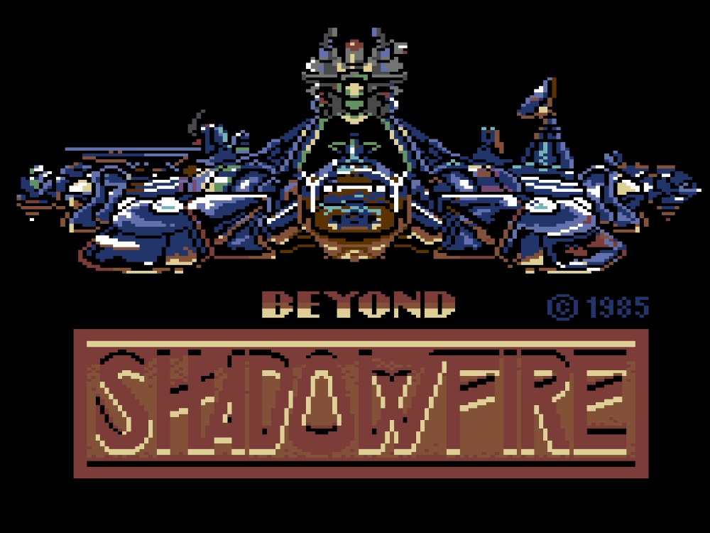 Title Screen of Shadowfire for Commodore 64